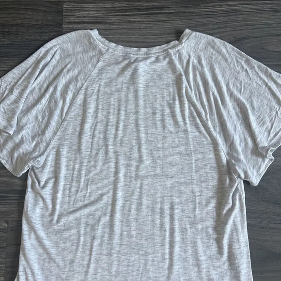 Banana Republic Luxe Flutter Sleeve Shirt Gray Size Medium - Picture 6 of 6